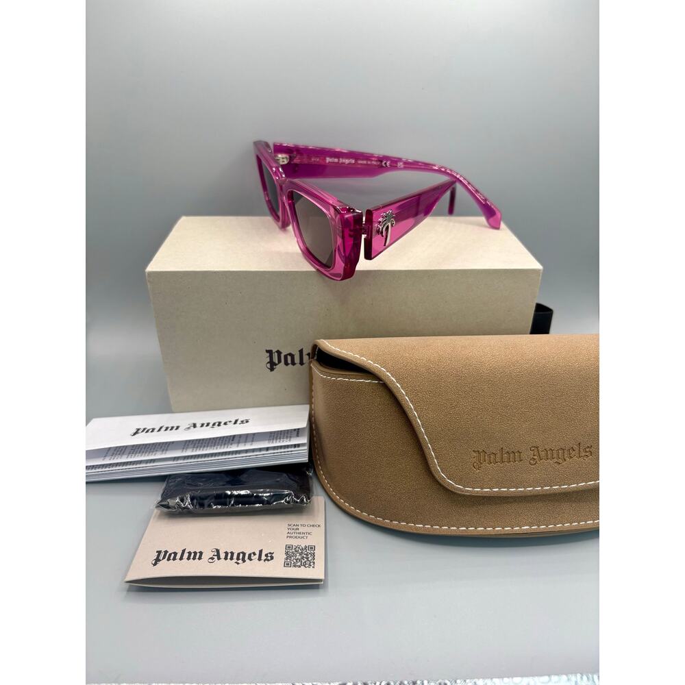 Palm Angels Yosemite Pink Luxury Sunglasses - New In Box - Picture 4 of 8